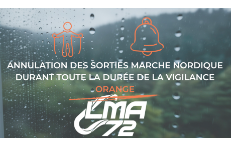 Annualation des séances de marche nordiques INFO